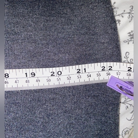 Women’s Zara Bodycon micro ribbed knit long sleeves dark gray dress size XXL - Picture 10 of 13